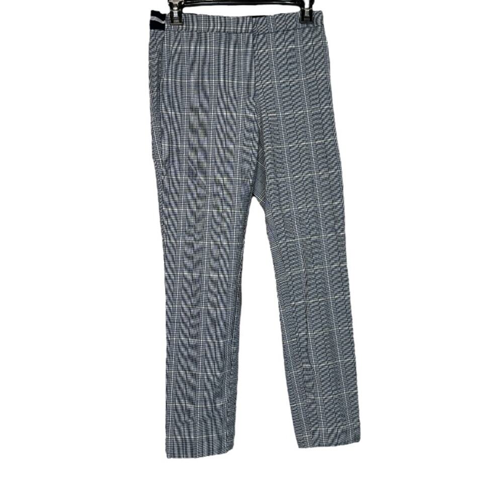 Zara Gray & White Striped High Rise Cropped Pants Size‎ S